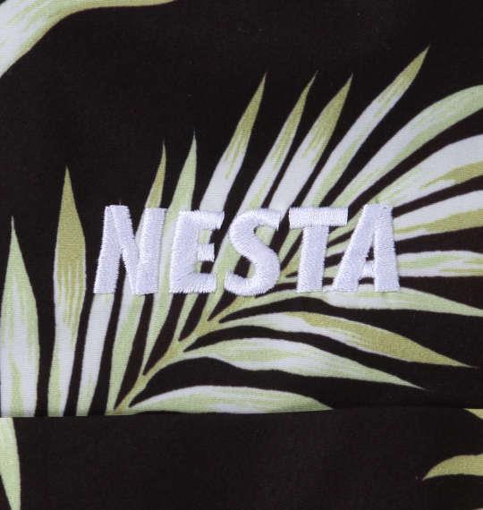 大きいサイズ メンズ NESTA BRAND オープンカラー 半袖 シャツ ブラック 1277-3251-2 3L 4L 5L 6L 8L