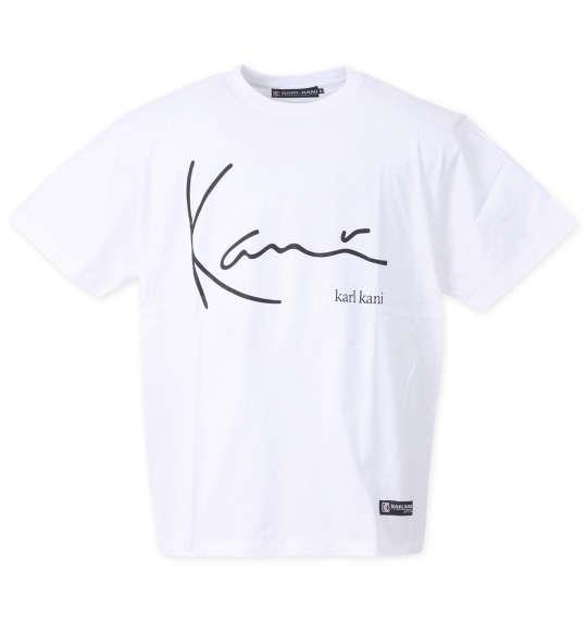 大きいサイズ メンズ KARL KANI 天竺 半袖 Tシャツ ホワイト 1278-3265-1 3L 4L 5L 6L 8L