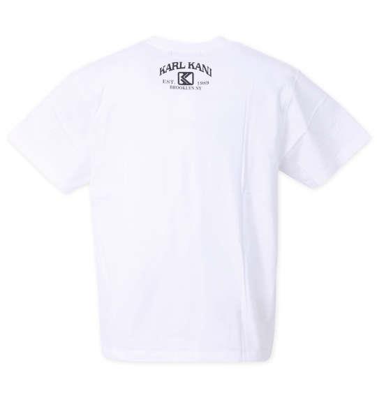 大きいサイズ メンズ KARL KANI 天竺 半袖 Tシャツ ホワイト 1278-3265-1 3L 4L 5L 6L 8L