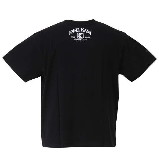 大きいサイズ メンズ KARL KANI 天竺 半袖 Tシャツ ブラック 1278-3265-2 3L 4L 5L 6L 8L