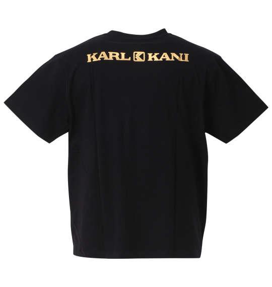 大きいサイズ メンズ KARL KANI 天竺 半袖 Tシャツ ブラック 1278-3266-2 3L 4L 5L 6L 8L