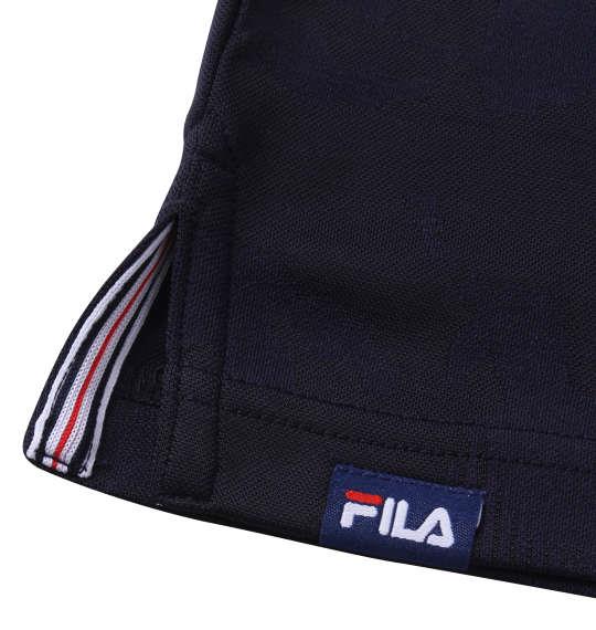 大きいサイズ メンズ FILA GOLF ジャガード ハーフジップ 半袖 シャツ ネイビー 1278-3281-1 3L 4L 5L 6L