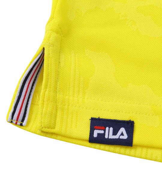 大きいサイズ メンズ FILA GOLF ジャガード ハーフジップ 半袖 シャツ イエロー 1278-3281-2 3L 4L 5L 6L