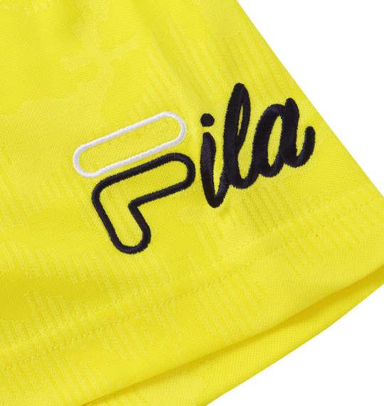 大きいサイズ メンズ FILA GOLF ジャガード ハーフジップ 半袖 シャツ イエロー 1278-3281-2 3L 4L 5L 6L