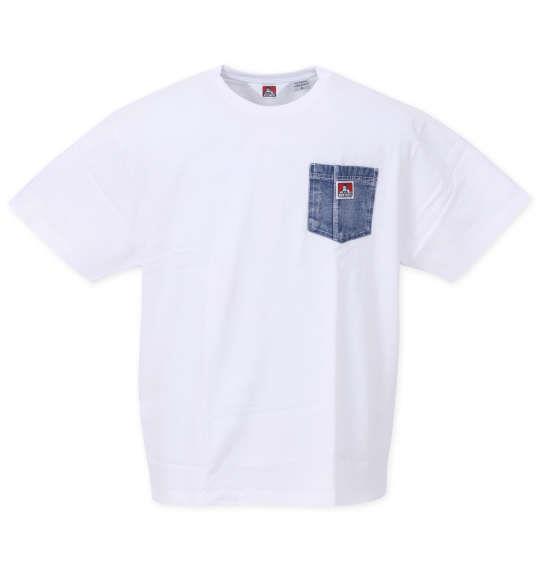 大きいサイズ メンズ BEN DAVIS 布帛ポケット 半袖 Tシャツ ホワイト 1278-3517-1 3L 4L 5L 6L