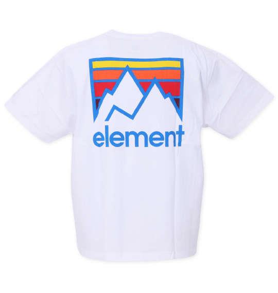大きいサイズ メンズ ELEMENT JOINT 半袖 Tシャツ ホワイト 1278-3551-1 3L 4L 5L 6L