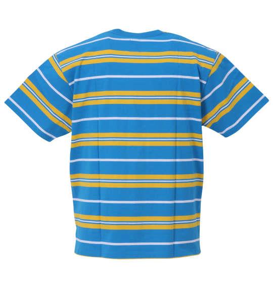大きいサイズ メンズ ELEMENT BIG BORDER 半袖 Tシャツ ブルー 1278-3552-1 3L 4L 5L 6L