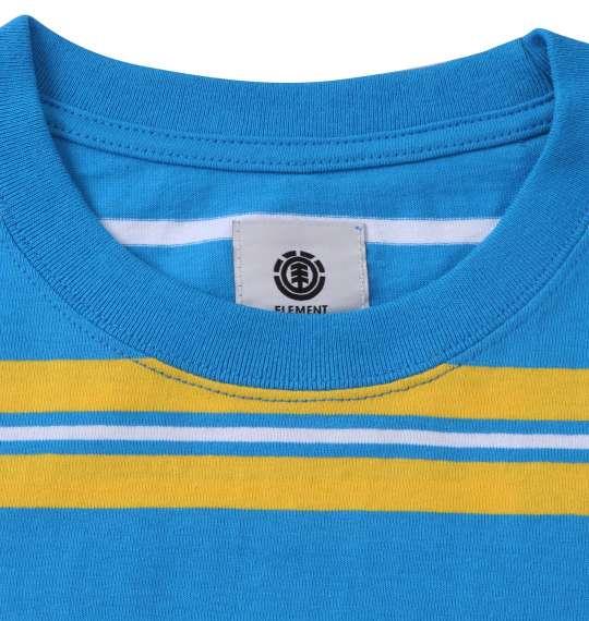 大きいサイズ メンズ ELEMENT BIG BORDER 半袖 Tシャツ ブルー 1278-3552-1 3L 4L 5L 6L
