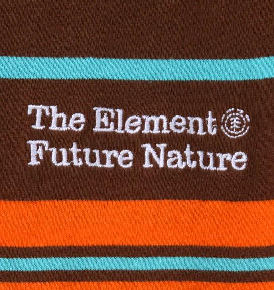 大きいサイズ メンズ ELEMENT BIG BORDER 半袖 Tシャツ ブラウン 1278-3552-3 3L 4L 5L 6L