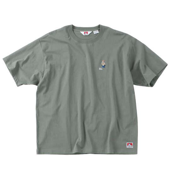 大きいサイズ メンズ BEN DAVIS ワンポイント刺繍 半袖 Tシャツ カーキ 1278-3518-1 3L 4L 5L 6L