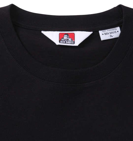 大きいサイズ メンズ BEN DAVIS ワンポイント刺繍 半袖 Tシャツ ブラック 1278-3518-2 3L 4L 5L 6L