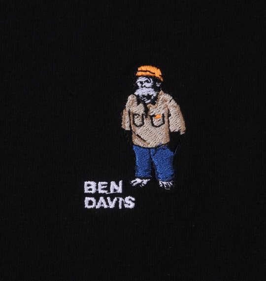 大きいサイズ メンズ BEN DAVIS ワンポイント刺繍 半袖 Tシャツ ブラック 1278-3518-2 3L 4L 5L 6L