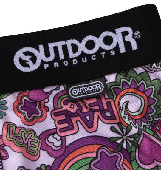 大きいサイズ メンズ OUTDOOR PRODUCTS エステル ベア天 ヒッピー柄 ボクサーパンツ パープル 1249-3262-1 3L 4L 5L 6L