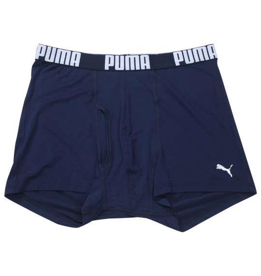 大きいサイズ メンズ PUMA 2P レーヨンRENUポリ ベア天竺 ボクサーパンツ ネイビー × ブラック 1249-3272-1 3L 4L 5L 6L 7L 8L