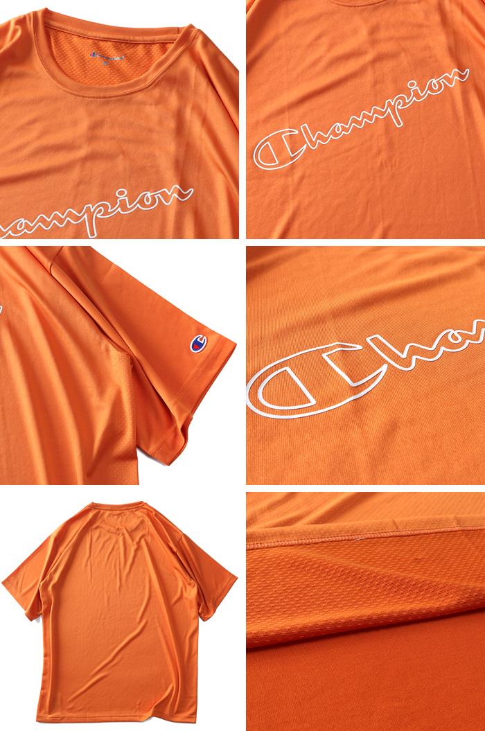 【UV24】大きいサイズ メンズ Champion チャンピオン プリント ドライ 半袖 Tシャツ 速乾 UVカット c3-xs302l