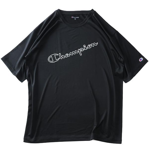 大きいサイズ メンズ Champion チャンピオン プリント ドライ 半袖 Tシャツ 速乾 UVカット c3-xs302l