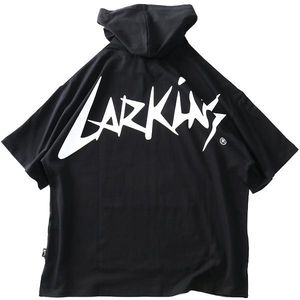 大きいサイズ メンズ LARKiNS ラーキンス プリント 半袖 プルオーバー パーカー lc-638-224