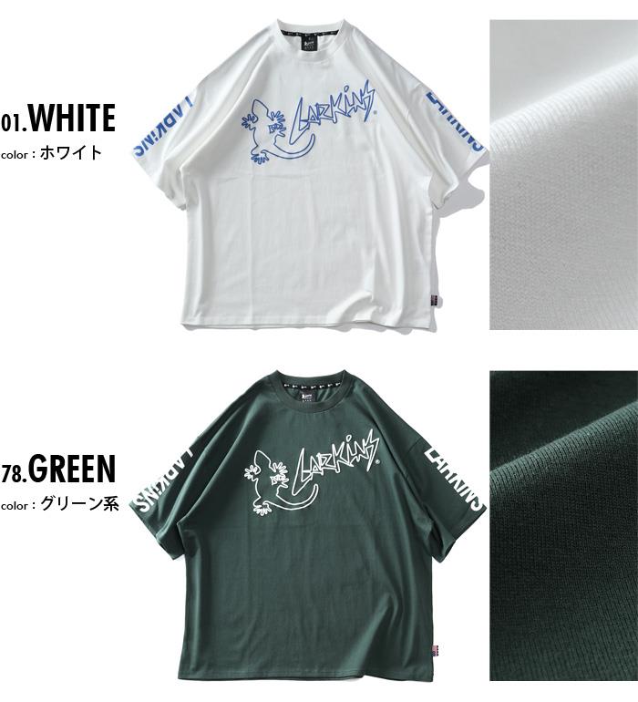 大きいサイズ メンズ LARKiNS ラーキンス 発砲プリント 半袖 Tシャツ lc036-224