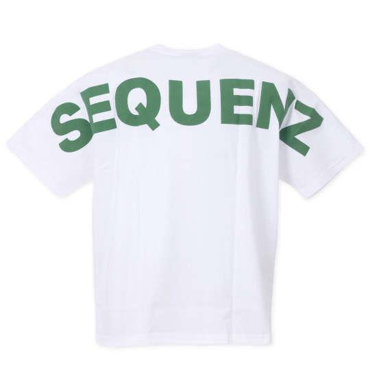 大きいサイズ メンズ SEQUENZ バックビッグロゴ 半袖 Tシャツ ホワイト 1258-3283-1 3L 4L 5L 6L