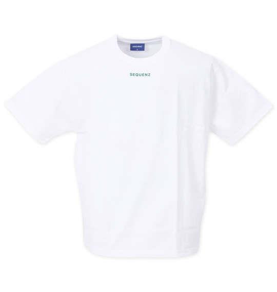 大きいサイズ メンズ SEQUENZ バックビッグロゴ 半袖 Tシャツ ホワイト 1258-3283-1 3L 4L 5L 6L