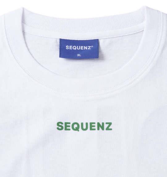 大きいサイズ メンズ SEQUENZ バックビッグロゴ 半袖 Tシャツ ホワイト 1258-3283-1 3L 4L 5L 6L