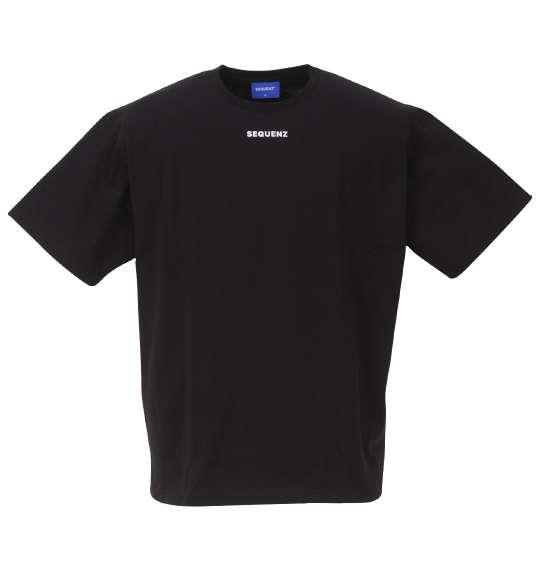 大きいサイズ メンズ SEQUENZ バックビッグロゴ 半袖 Tシャツ ブラック 1258-3283-2 3L 4L 5L 6L
