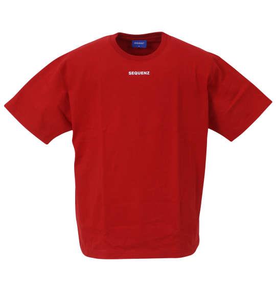大きいサイズ メンズ SEQUENZ バックビッグロゴ 半袖 Tシャツ レッド 1258-3283-3 3L 4L 5L 6L