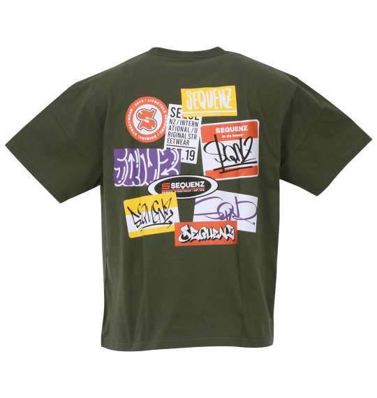 大きいサイズ メンズ SEQUENZ SQNZタグズ 半袖 Tシャツ カーキ 1258-3284-1 3L 4L 5L 6L