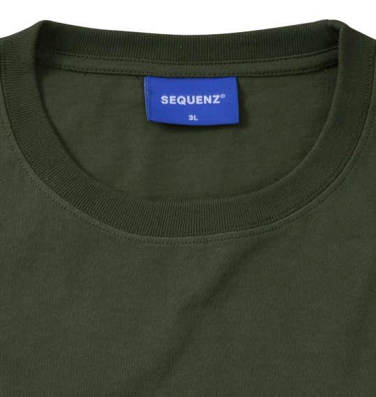 大きいサイズ メンズ SEQUENZ SQNZタグズ 半袖 Tシャツ カーキ 1258-3284-1 3L 4L 5L 6L