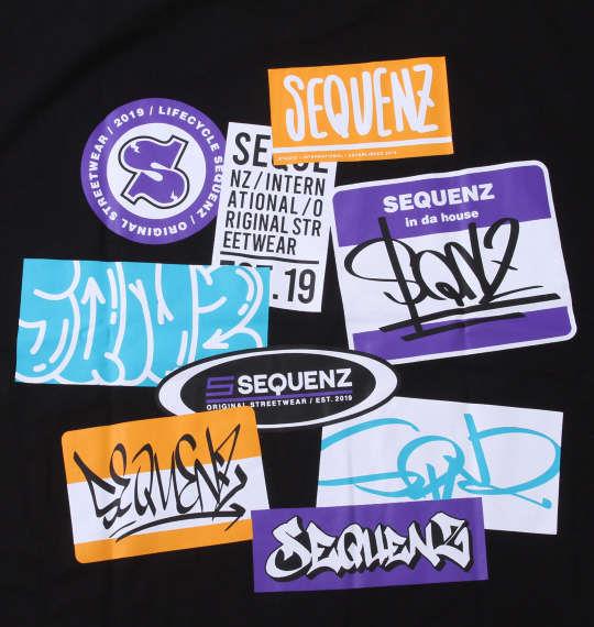 大きいサイズ メンズ SEQUENZ SQNZタグズ 半袖 Tシャツ ブラック 1258-3284-2 3L 4L 5L 6L