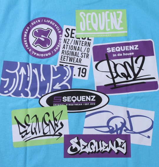 大きいサイズ メンズ SEQUENZ SQNZタグズ 半袖 Tシャツ アクア 1258-3284-3 3L 4L 5L 6L