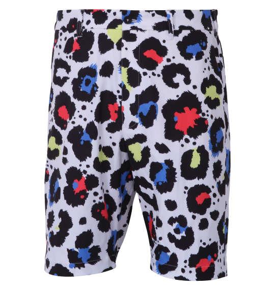 大きいサイズ メンズ LOUDMOUTH ストレッチ ツイル柄 ハーフパンツ ネオンレオパード 1274-3221-1 100 105 110 115 120 130