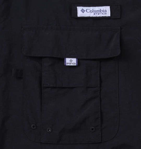 大きいサイズ メンズ Columbia バハマ ショートスリーブ シャツ ブラック 1277-3210-2 1X 2X 3X 4X 5X 6X