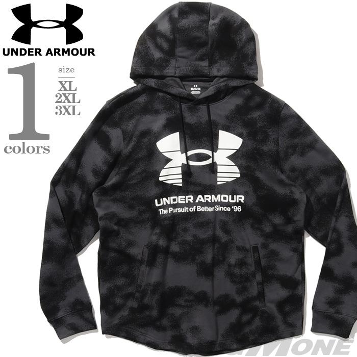 【bb1020】大きいサイズ メンズ UNDER ARMOUR アンダーアーマー プルオーバー パーカー RIVAL TERRY NOVELTY HD USA直輸入 1377185-001