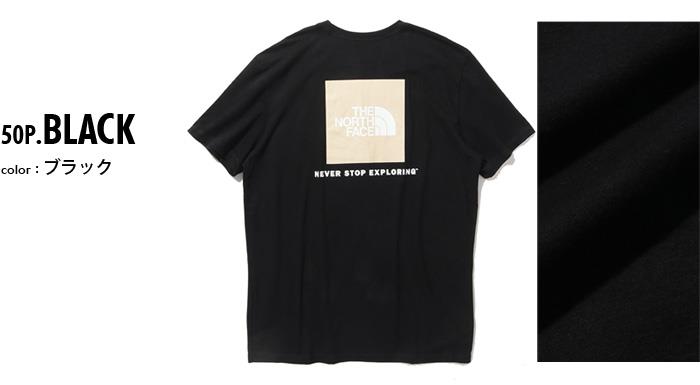 大きいサイズ メンズ THE NORTH FACE ノースフェイス 半袖 プリント Tシャツ SS BOX NSE TEE USA直輸入 nf0a4763-50p