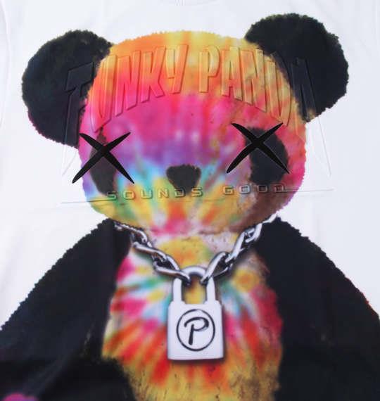 大きいサイズ メンズ FUNKY PANDA by in the attic タイダイ柄エンボス 半袖 Tシャツ ホワイト 1258-3223-1 3L 4L 5L 6L