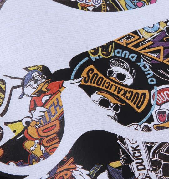 大きいサイズ メンズ b-one-soul DUCK DUDEステッカーフェイス 半袖 Tシャツ ブラック 1258-3280-2 3L 4L 5L 6L