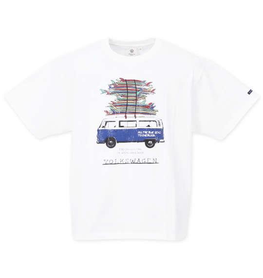 大きいサイズ メンズ VOLKSWAGEN 半袖 Tシャツ ホワイト 1268-3221-1 3L 4L 5L 6L 8L