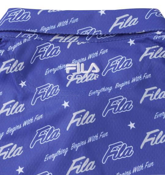 大きいサイズ メンズ FILA GOLF ロゴグラフィックプリントホリゾンタルカラー 半袖 シャツ ブルー 1278-3280-1 3L 4L 5L 6L