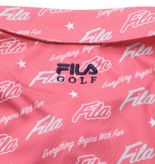 大きいサイズ メンズ FILA GOLF ロゴグラフィックプリントホリゾンタルカラー 半袖 シャツ ピンク 1278-3280-2 3L 4L 5L 6L