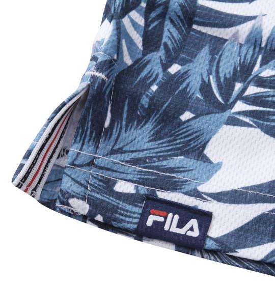 大きいサイズ メンズ FILA GOLF フリージングスキンボタニカルプリントホリゾンタルカラー 半袖 シャツ ネイビー 1278-3282-1 3L 4L 5L 6L