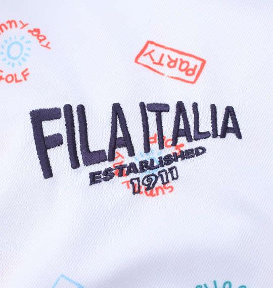 大きいサイズ メンズ FILA GOLF フリージングカノコエレメントプリント 半袖 シャツ ホワイト 1278-3283-1 3L 4L 5L 6L