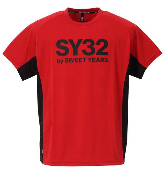 大きいサイズ メンズ SY32 by SWEET YEARS アスレチックプラクティス 半袖 Tシャツ レッド 1278-3502-1 3L 4L 5L 6L
