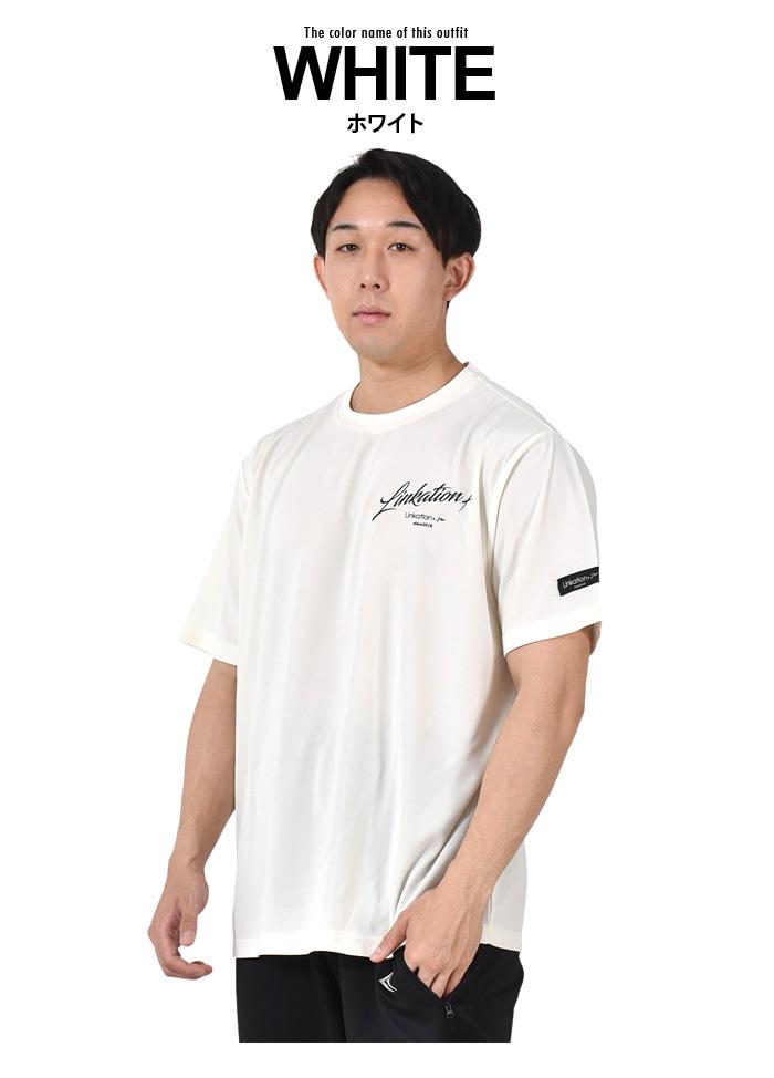 【SBG0511】大きいサイズ メンズ LINKATION Plus リンケーションプラス ロゴ ドライ 半袖 Tシャツ アスレジャー スポーツウェア la-t230223