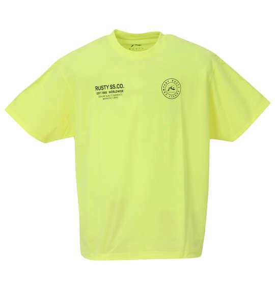 大きいサイズ メンズ RUSTY PEARTEX 半袖 Tシャツ レモン 1278-3512-1 3L 4L 5L 6L 8L