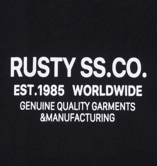 大きいサイズ メンズ RUSTY PEARTEX 半袖 Tシャツ ブラック 1278-3512-2 3L 4L 5L 6L 8L