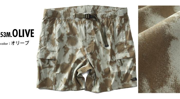 【bb1020】大きいサイズ メンズ THE NORTH FACE ノースフェイス ベルト付 ショーツ ショートパンツ ハーフパンツ PRINTED CLASS V BELTED SHORT USA直輸入 nf0a7qla-53m