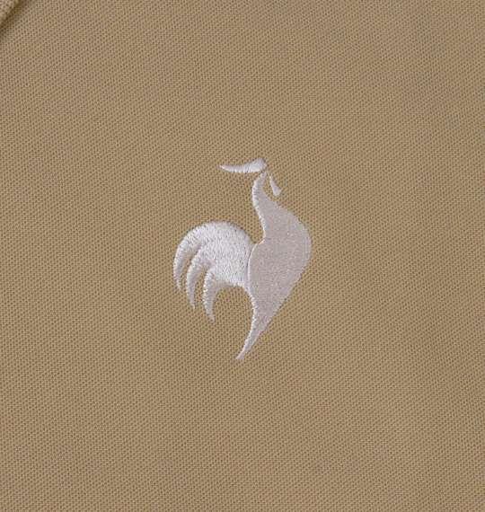 大きいサイズ メンズ LE COQ SPORTIF ヘランカSUNSCREEN 鹿の子 切替 半袖 ポロシャツ ベージュ × ブラック 1278-3262-2 3L 4L 5L 6L