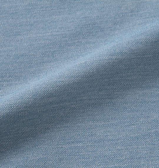 大きいサイズ メンズ DESCENTE SUNSCREEN ミニ鹿の子 FULL GRAPHIC 半袖 ポロシャツ サックス杢 1278-3272-4 3L 4L 5L 6L