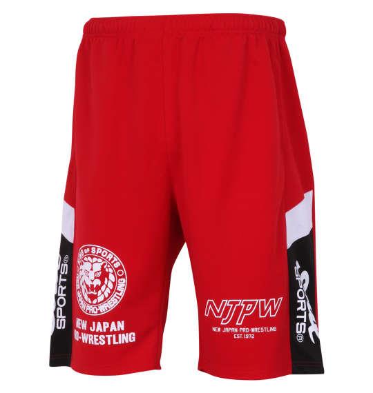 大きいサイズ メンズ SOUL SPORTS × 新日本プロレス ジャージ ハーフパンツ レッド 1274-3278-1 3L 4L 5L 6L 8L